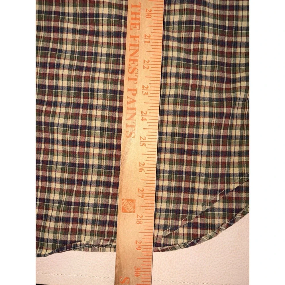 Polo Ralph Lauren Brown Plaid Button Down Mens Medium Long Sleeve Classic Fit